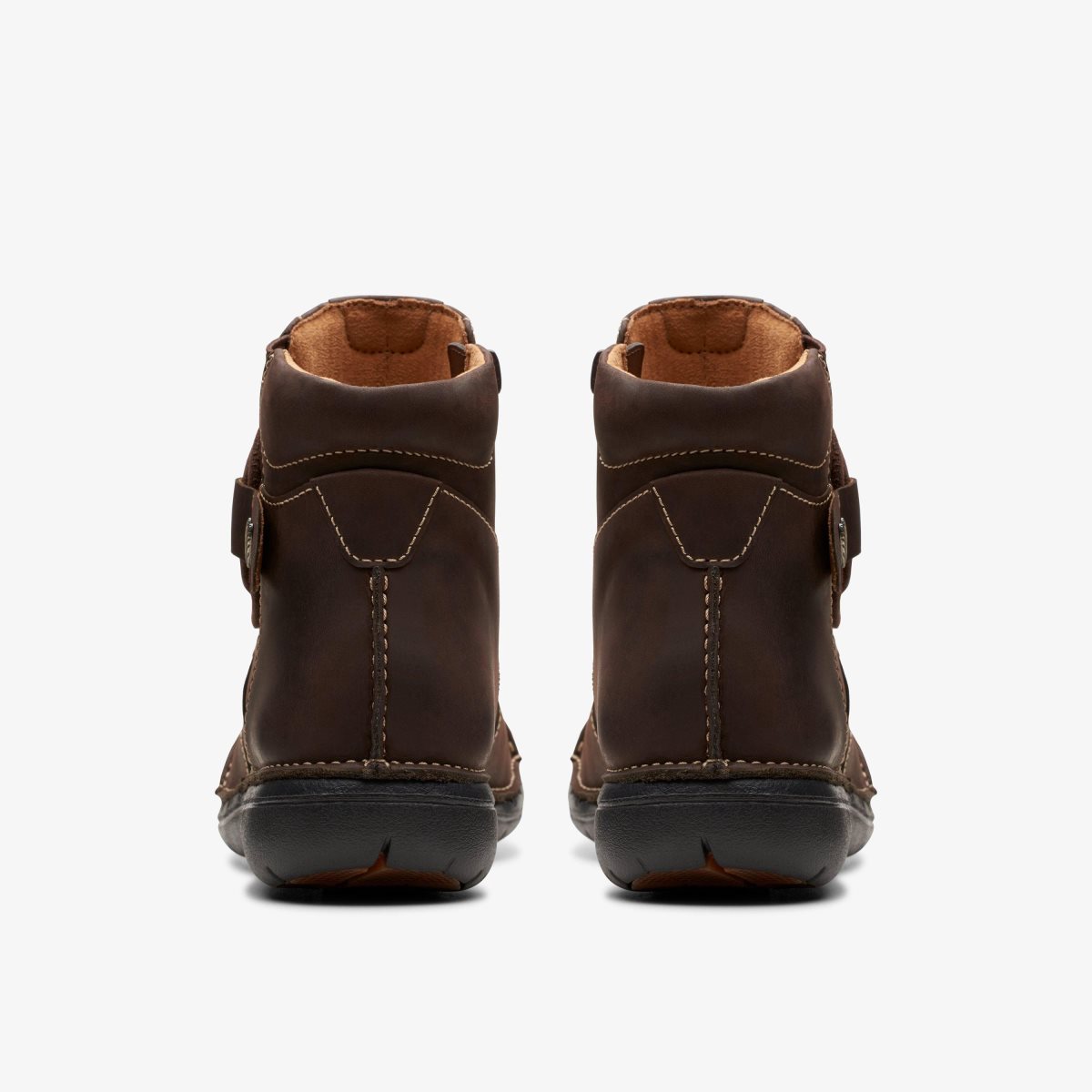 Clarks Un Loop Up Dark Brown Leather Dark Brown | 9480IHSRN