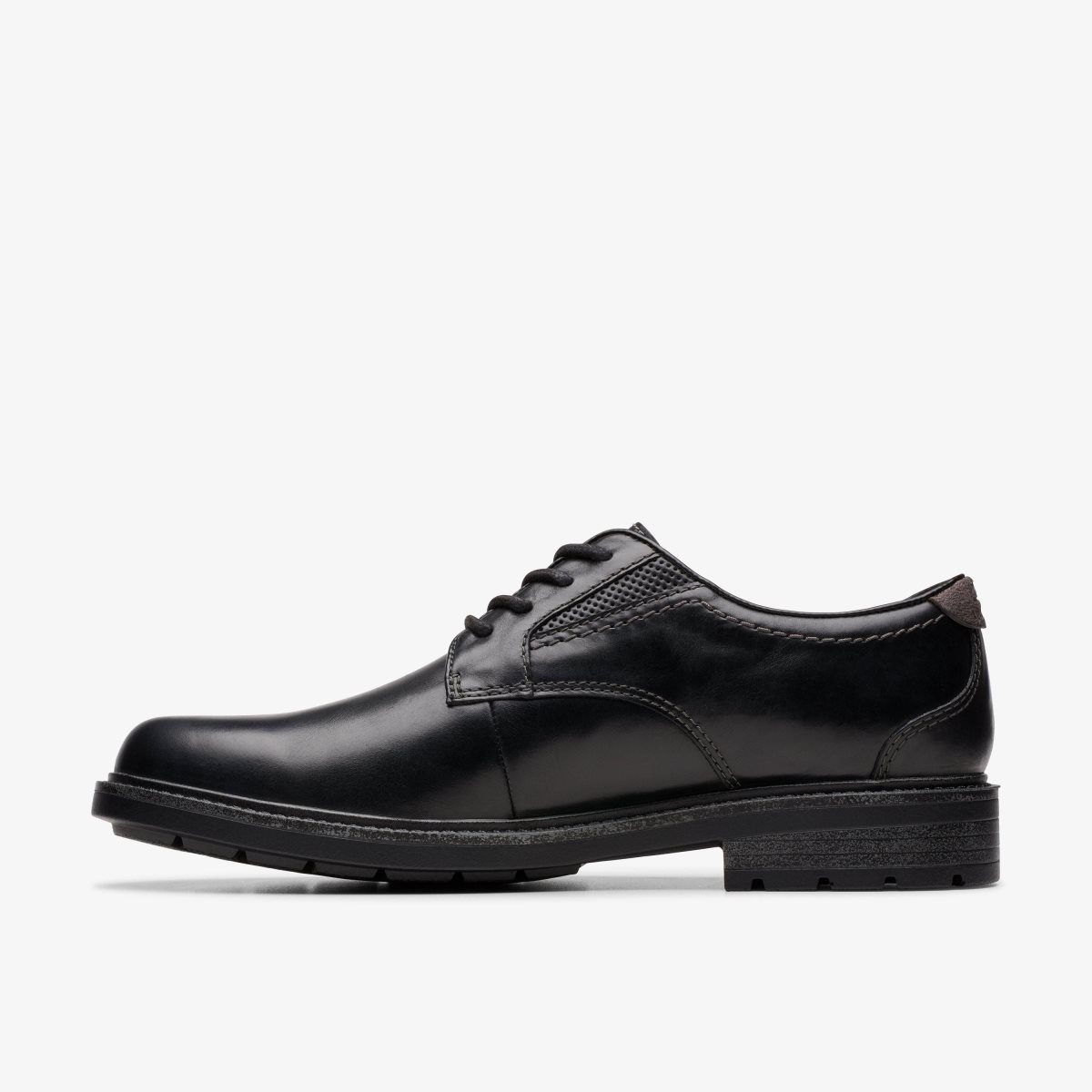 Clarks Un Shire Low Black Leather Black | 4956JDCYV