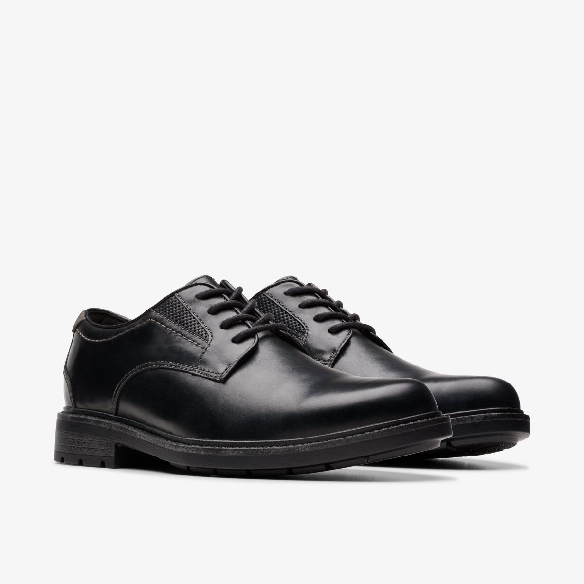 Clarks Un Shire Low Black Leather Black | 4956JDCYV