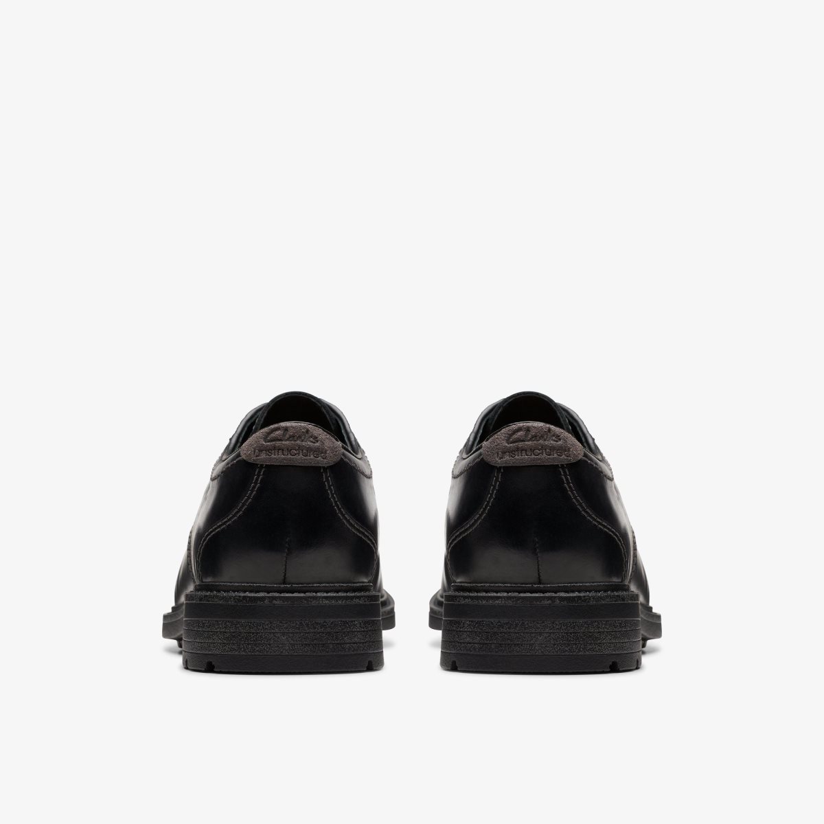 Clarks Un Shire Low Black Leather Black | 4956JDCYV