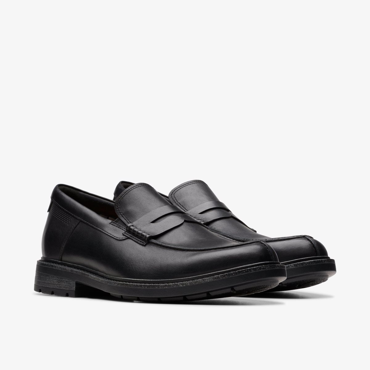 Clarks Un Shire Step Black Leather Black | 4170DIFWE