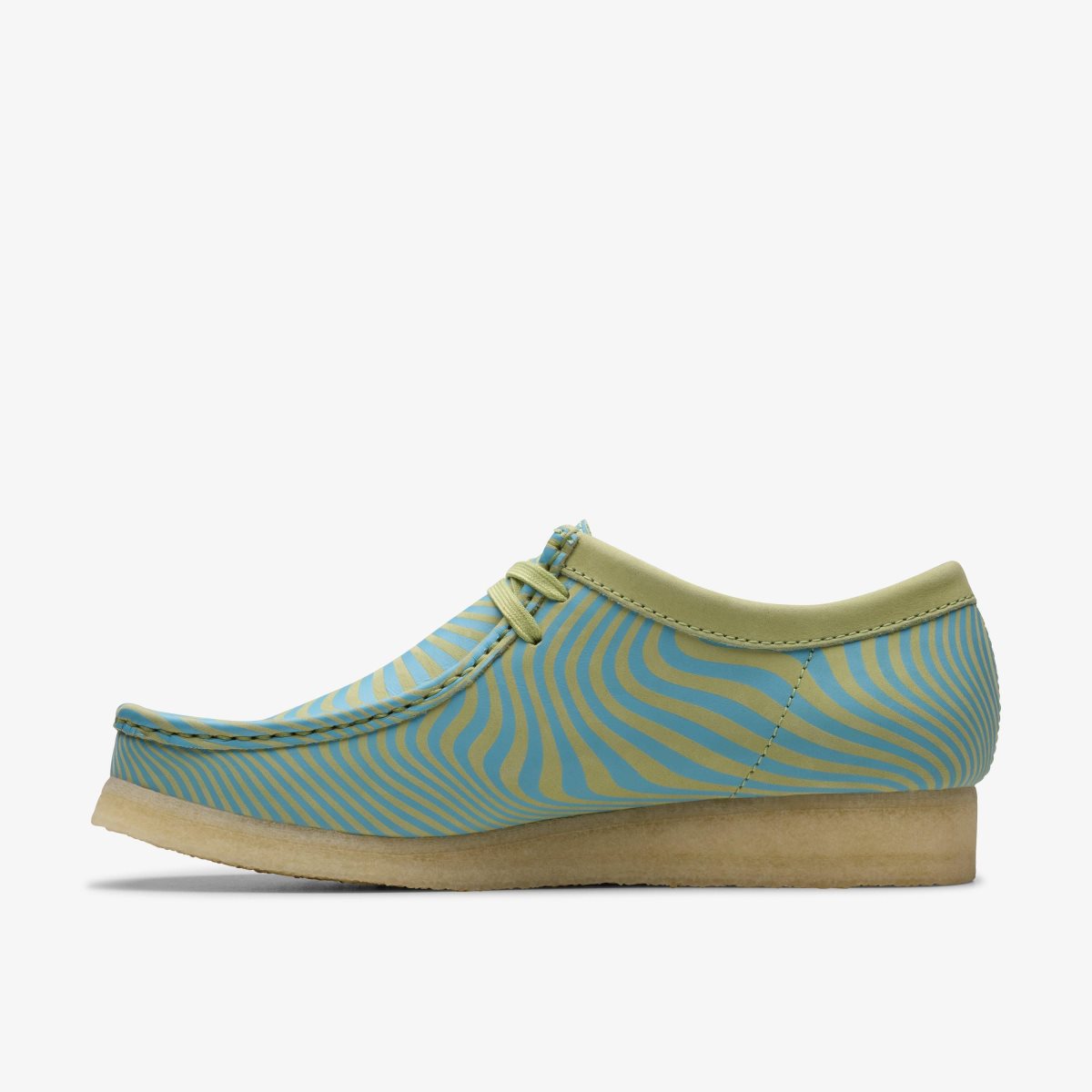 Clarks Wallabee Blue/Lime Print Blue / Light Green | 5320ILFQJ