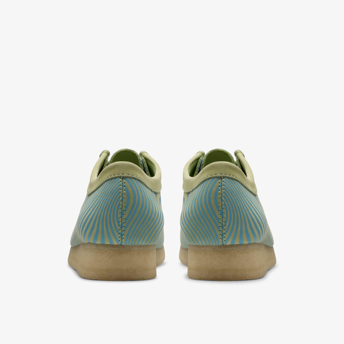 Clarks Wallabee Blue/Lime Print Blue / Light Green | 5320ILFQJ