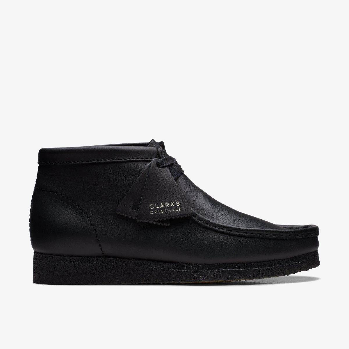 Clarks Wallabee Boot Black Leather Black | 5684QURAD