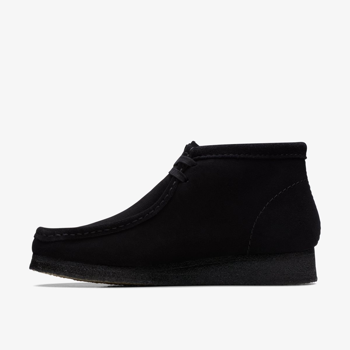 Clarks Wallabee Boot Black Suede Black | 6415STOLD