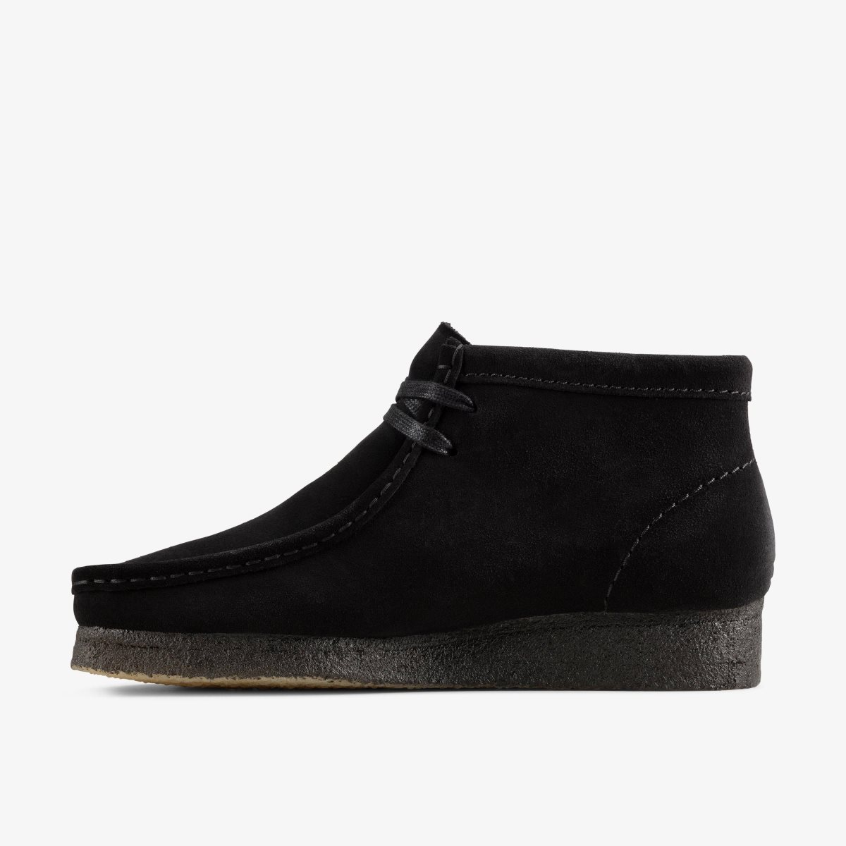 Clarks Wallabee Boot Black Suede Black | 9048AXJUO