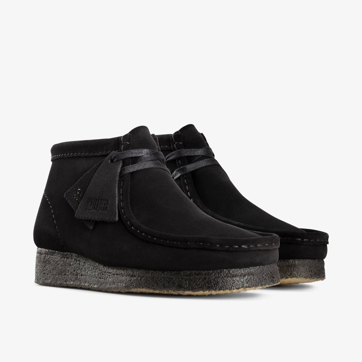 Clarks Wallabee Boot Black Suede Black | 9048AXJUO