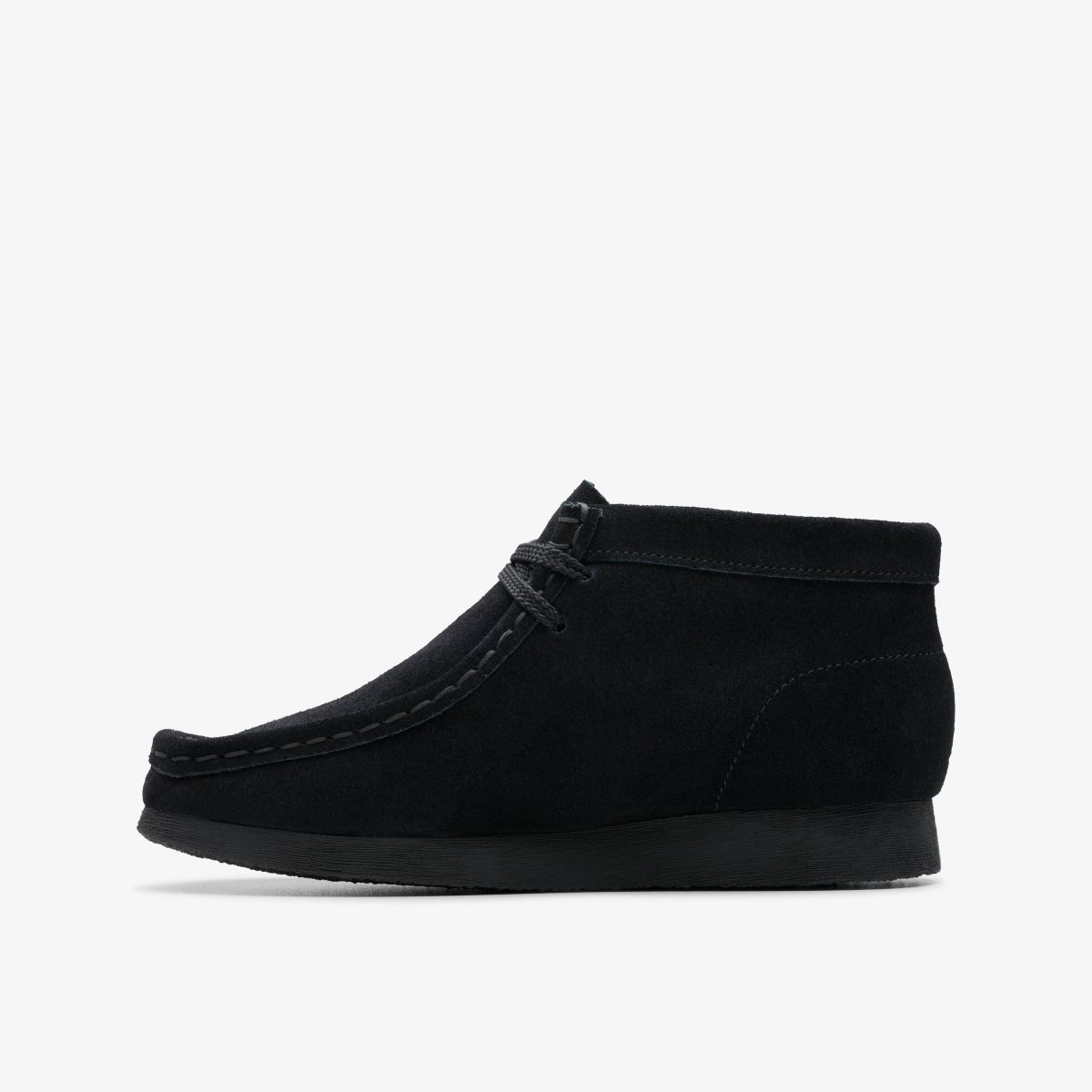 Clarks Wallabee Boot Older Black Suede Black | 3762QXSKU