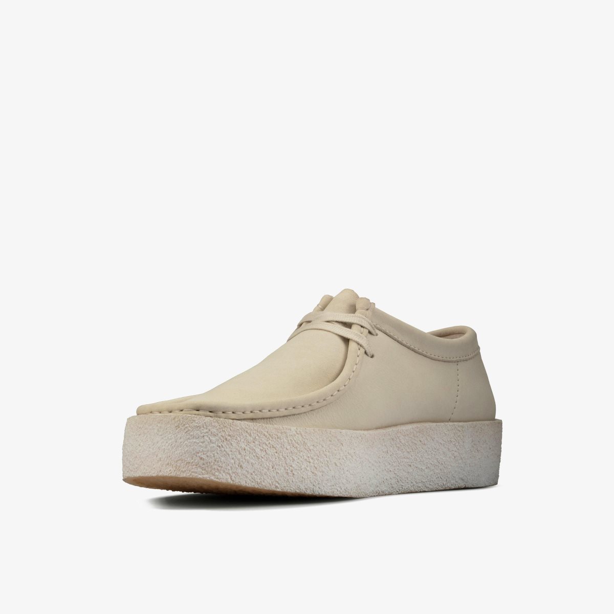 Clarks Wallabee Cup White Nubuck White | 1985IZHEO