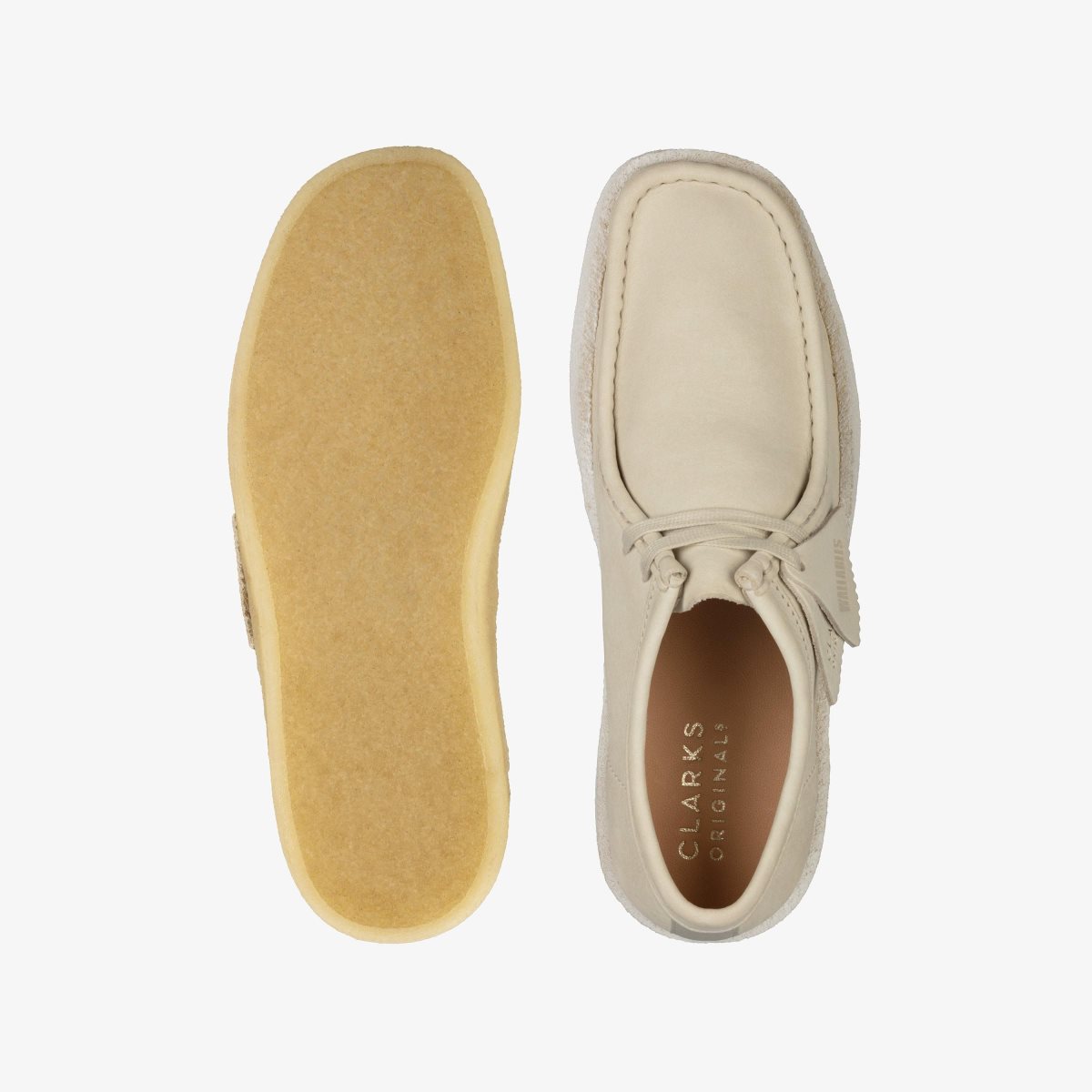 Clarks Wallabee Cup White Nubuck White | 1985IZHEO