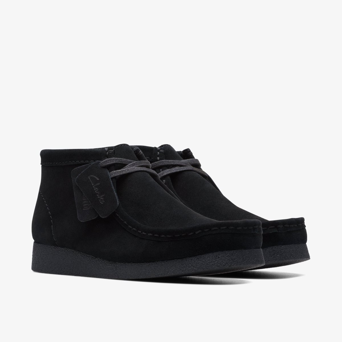 Clarks Wallabee EVO Boot Black Suede Black | 6321YQHDF