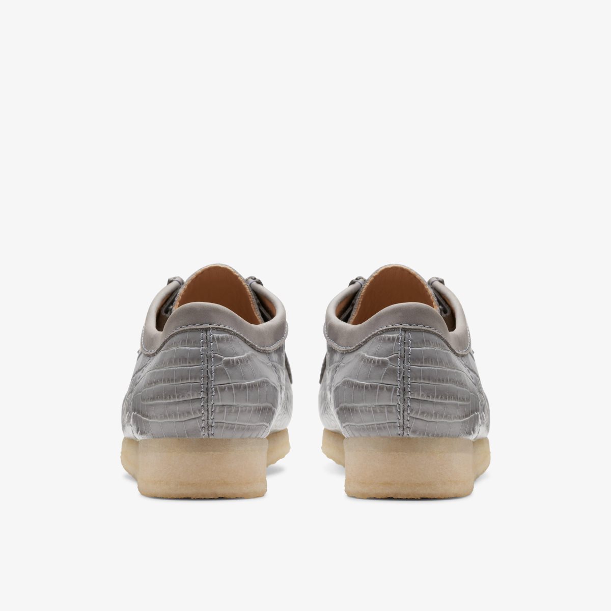 Clarks Wallabee Grey Crocodile Print Grey | 7804ETKSN