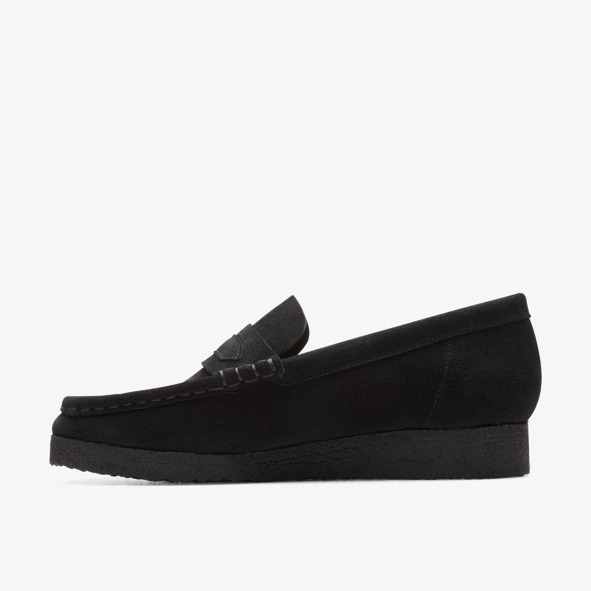 Clarks Wallabee Loafer Black Suede Black | 4150TNHGZ