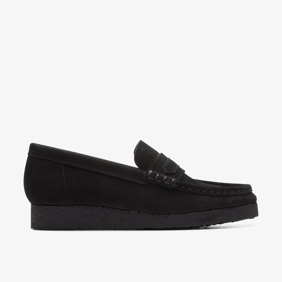 Clarks Wallabee Loafer Black Suede Black | 4150TNHGZ