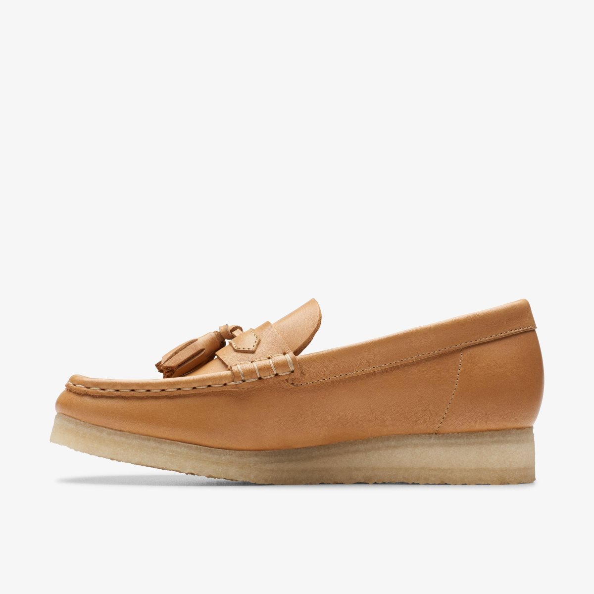 Clarks Wallabee Loafer Mid Tan Leather Brown | 0456MSDIE