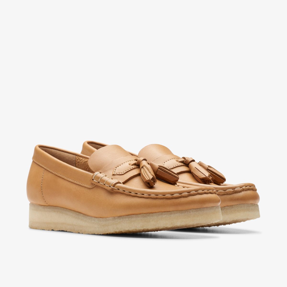 Clarks Wallabee Loafer Mid Tan Leather Brown | 0456MSDIE