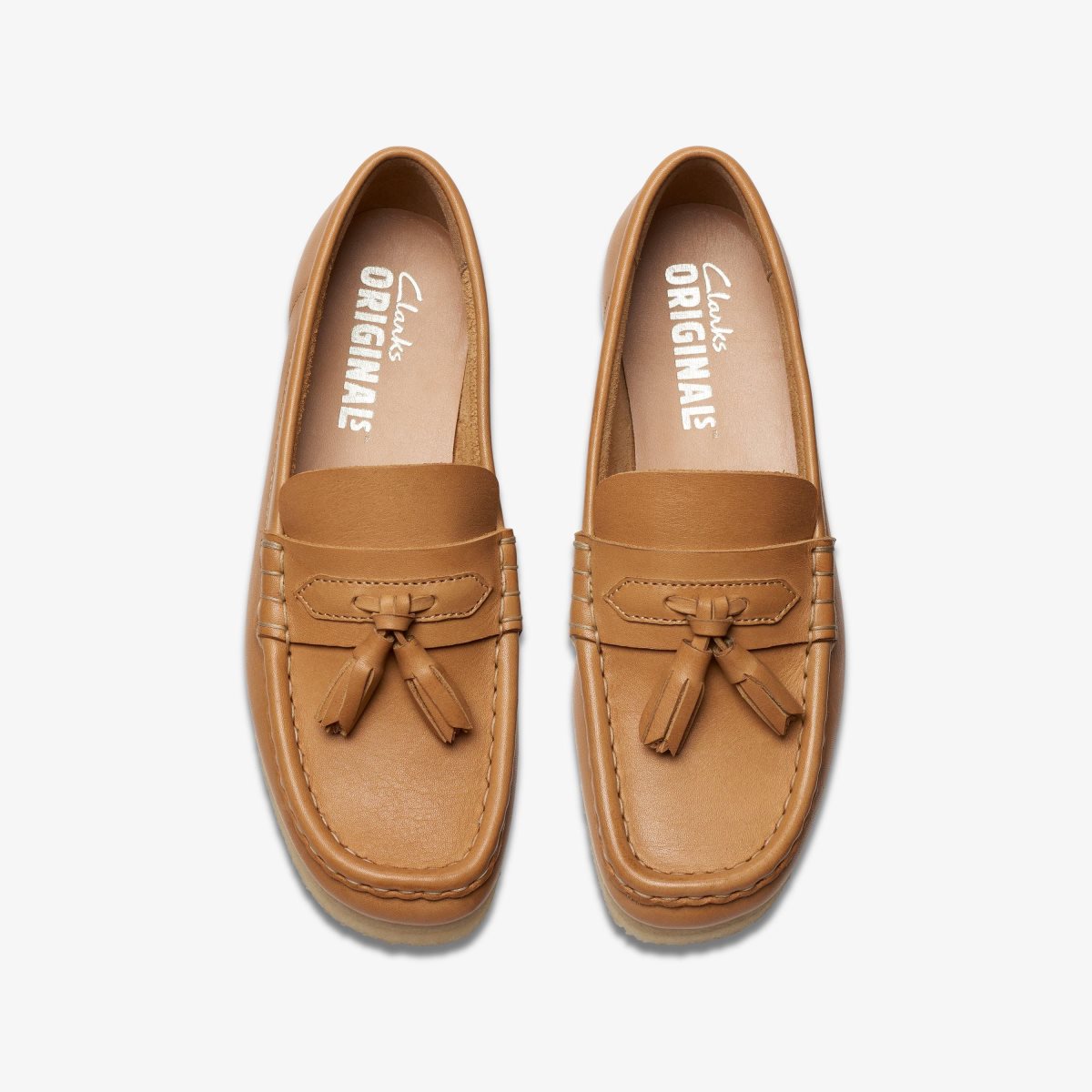 Clarks Wallabee Loafer Mid Tan Leather Brown | 0456MSDIE