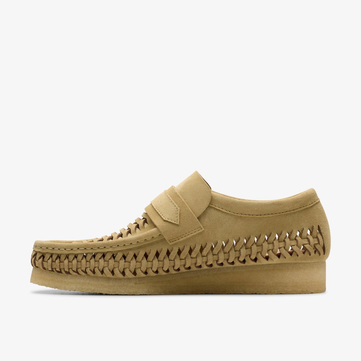 Clarks Wallabee Loafer Weave Maple Suede Maple | 7564HLEKA