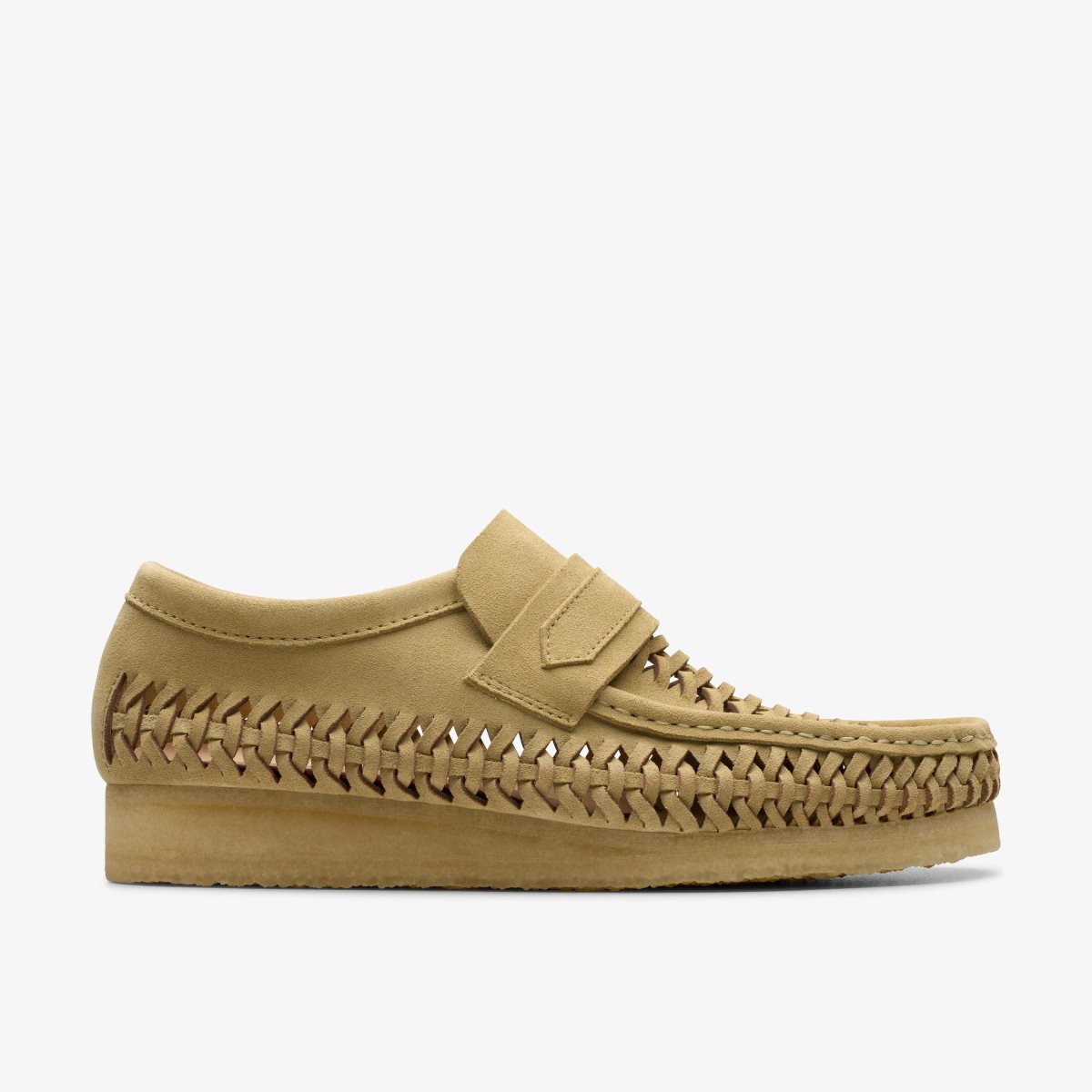 Clarks Wallabee Loafer Weave Maple Suede Maple | 7564HLEKA