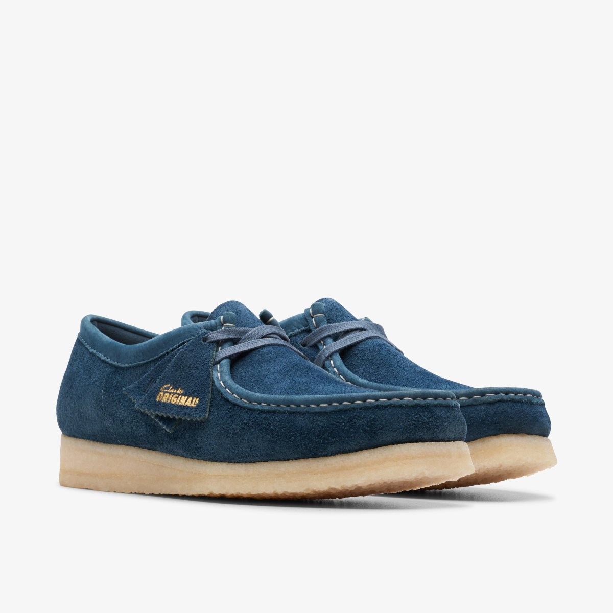 Clarks Wallabee Navy/Teal Suede Navy / Turquoise | 2108XFEWI