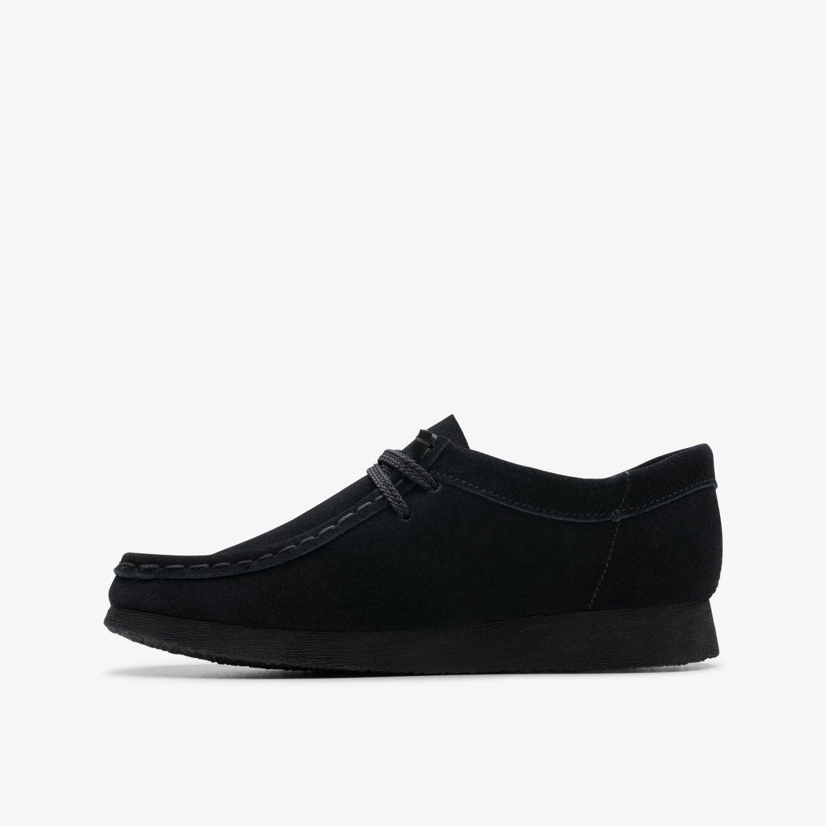 Clarks Wallabee Older Black Suede Black | 4916BVDMC