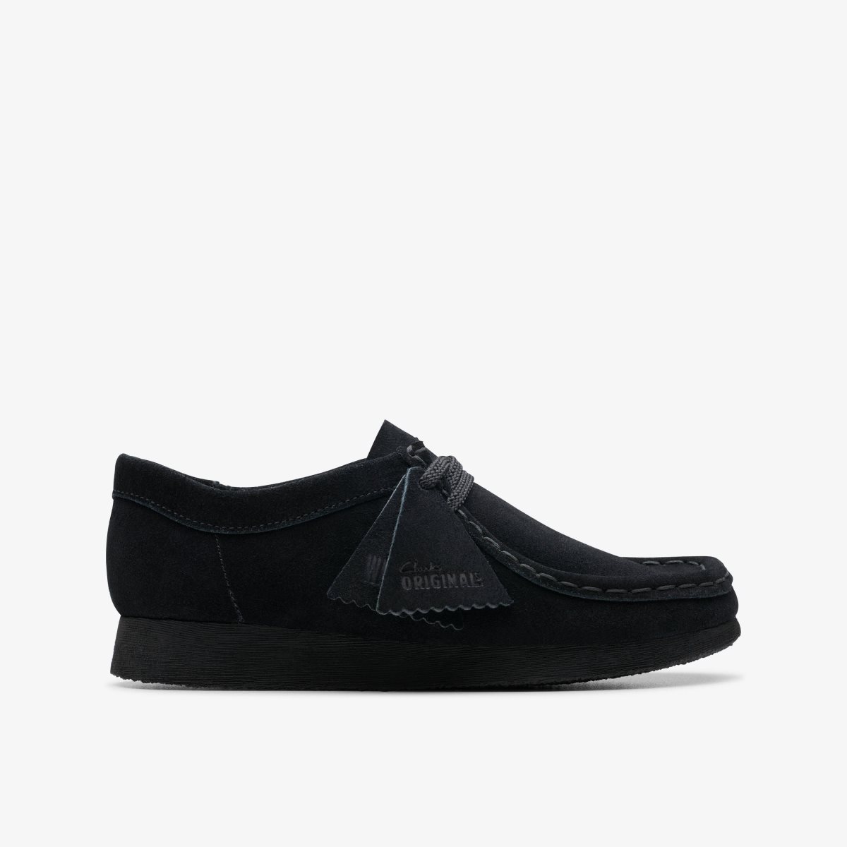 Clarks Wallabee Older Black Suede Black | 4916BVDMC