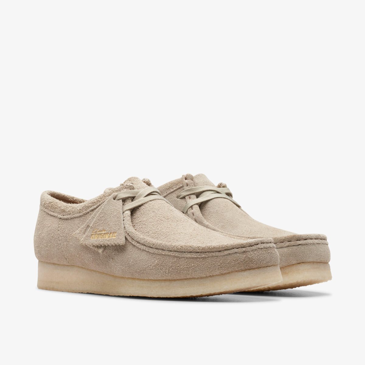 Clarks Wallabee Pale Grey Suede Grey | 0846JDLRA