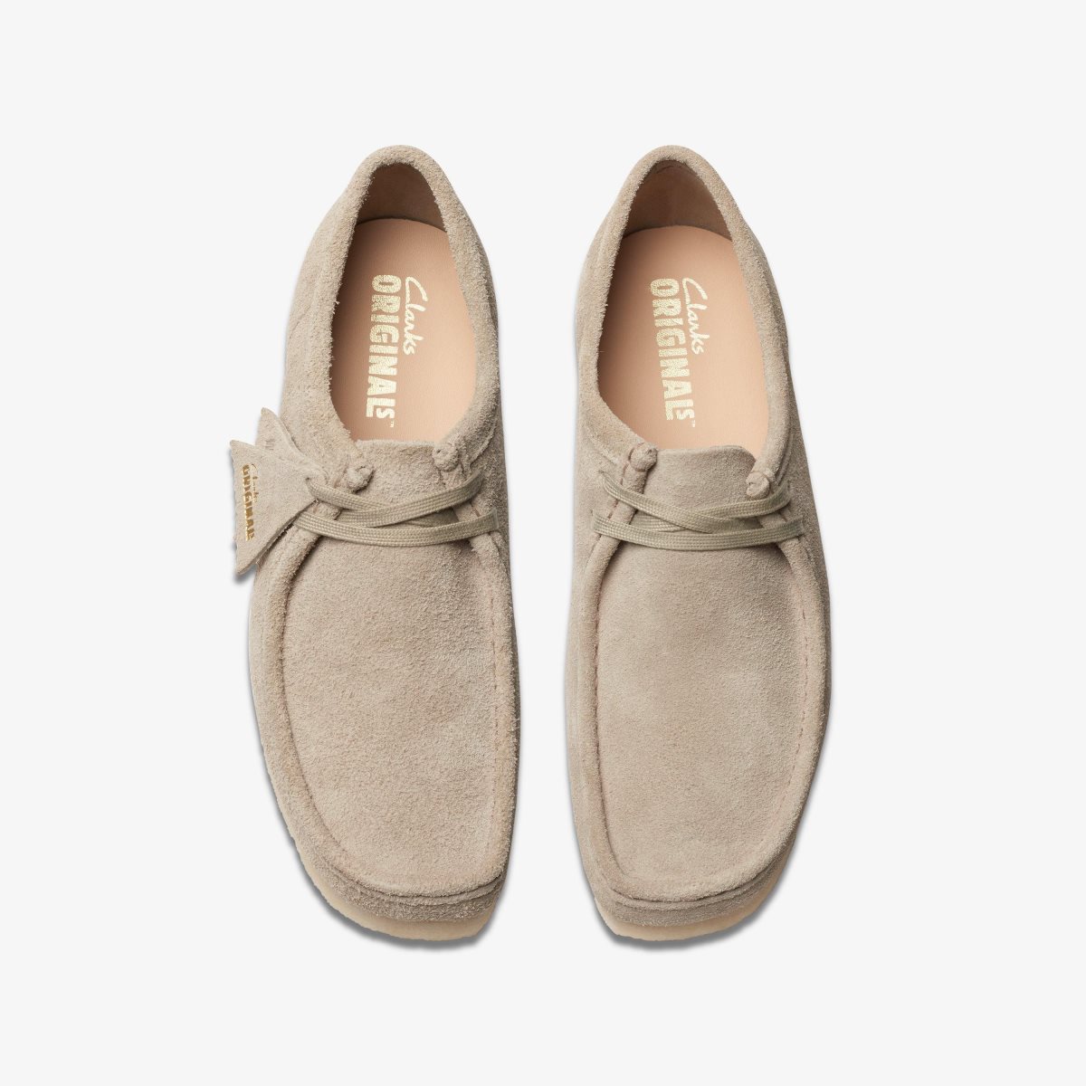 Clarks Wallabee Pale Grey Suede Grey | 0846JDLRA