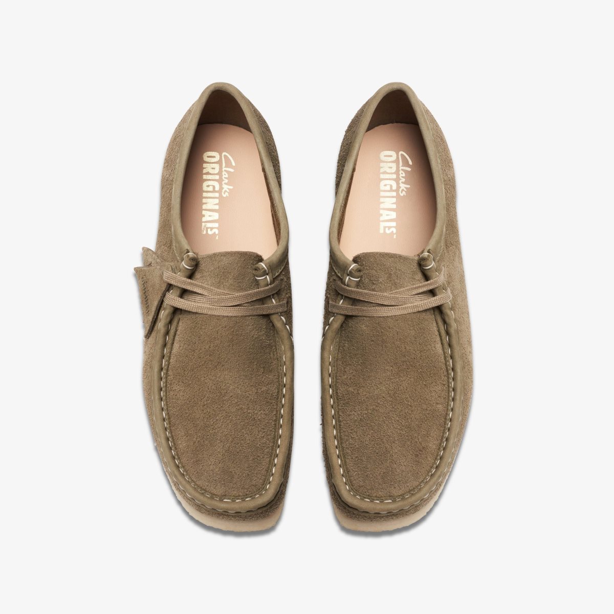 Clarks Wallabee Pale Khaki Suede Khaki | 5310UWKIG