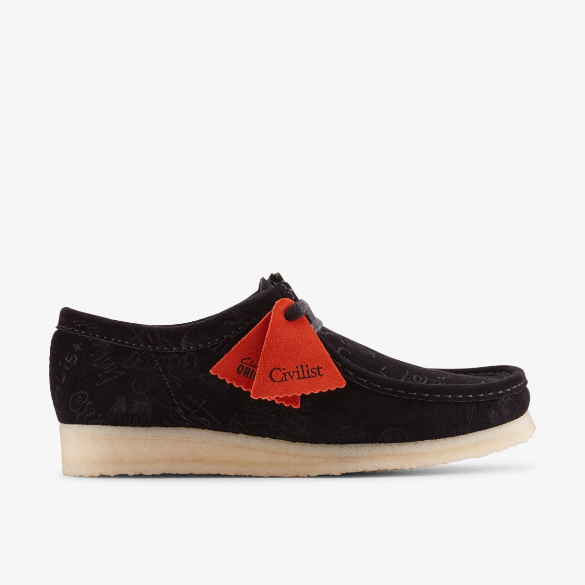 Clarks Wallabee X Civilist Black Deboss Black | 3641LBIRZ