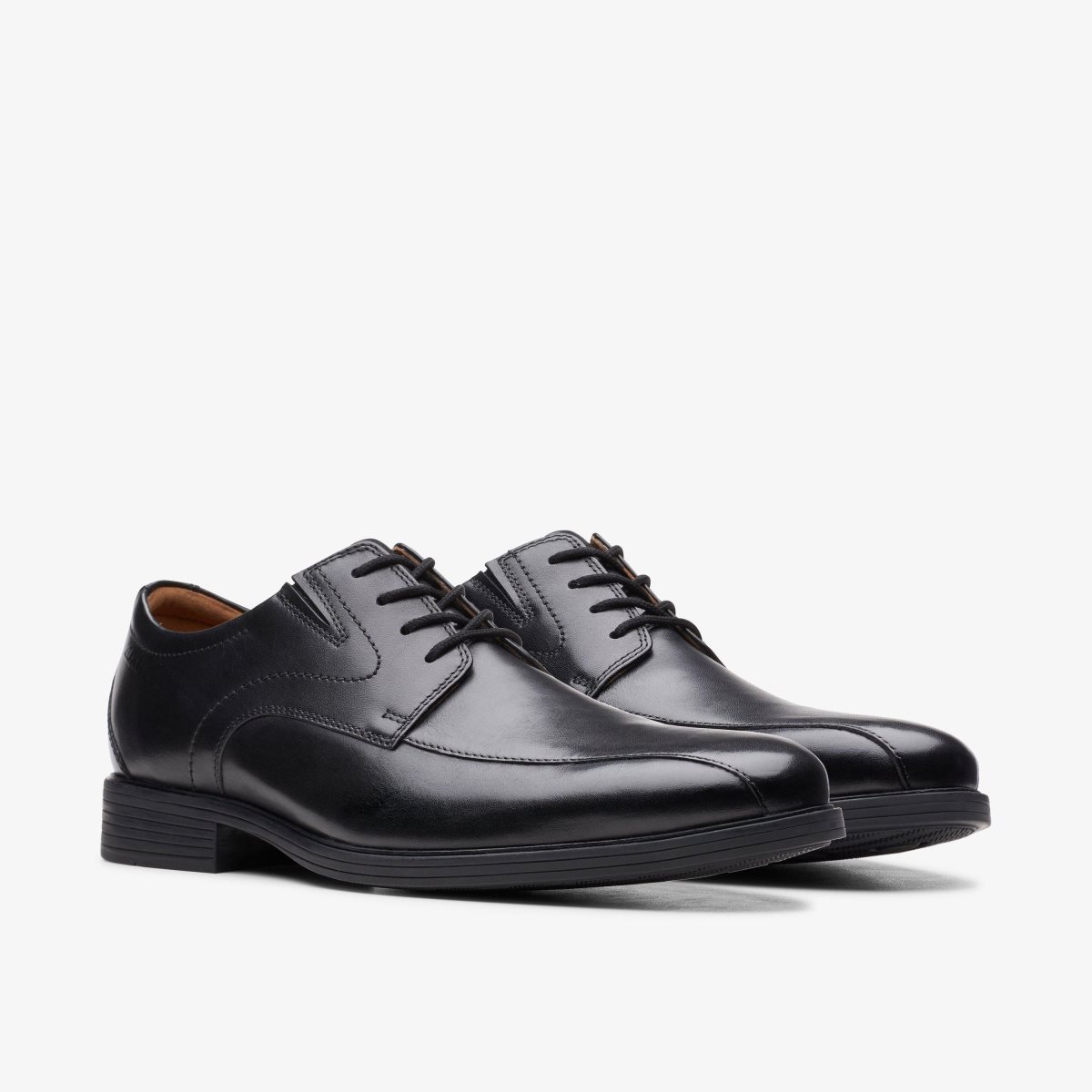 Clarks Whiddon Pace Black Leather Black | 6857GSQZA