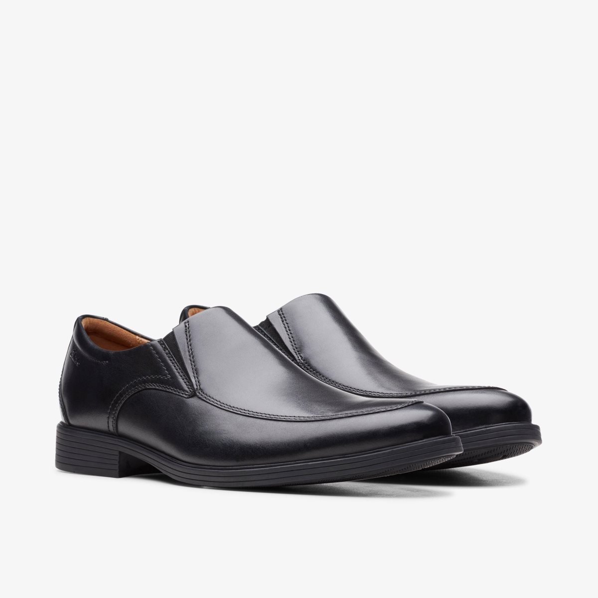 Clarks Whiddon Step Black Leather Black | 6058PFOZQ