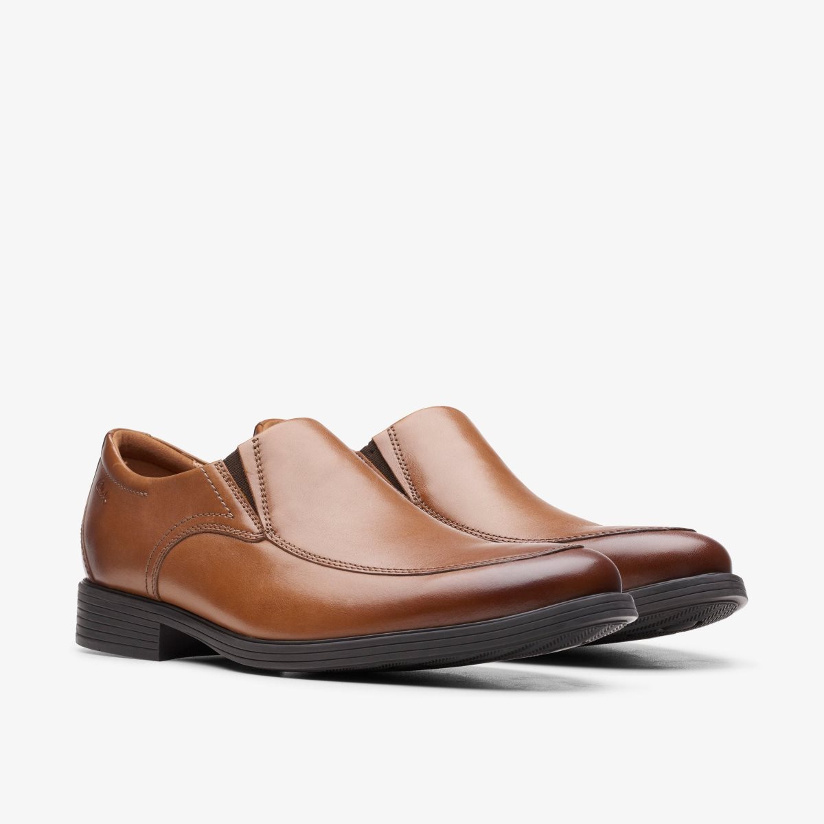 Clarks Whiddon Step Dark Tan Leather Dark Brown | 7062NSYCE